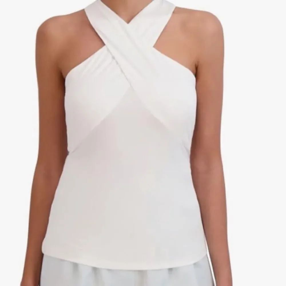 Reiss White Cross-Front Tank Top, S